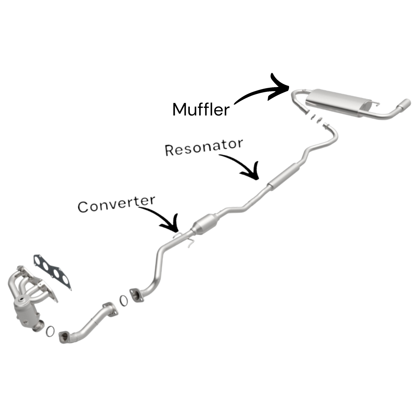 Pontiac Vibe 1.8L (2003-2006) Converter with Muffler