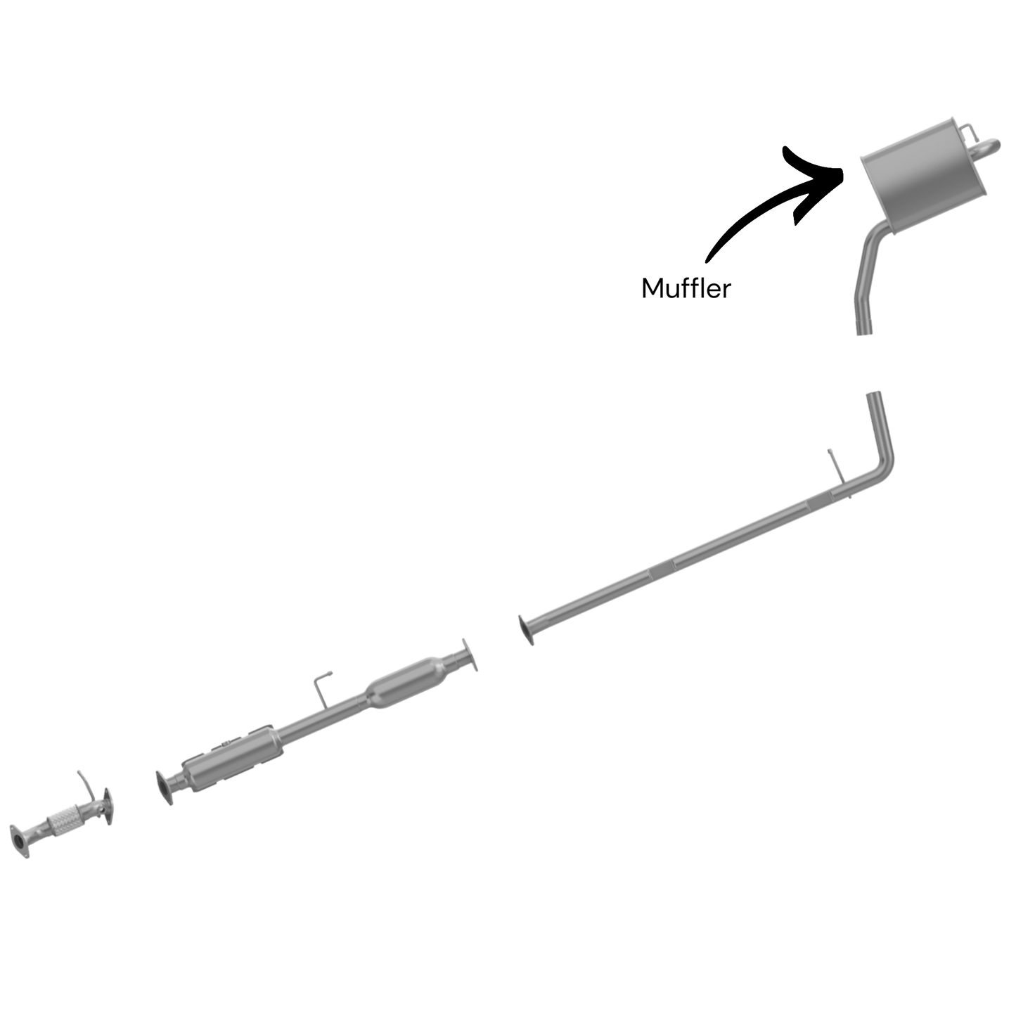 Hyundai Sonata 2.0L Turbo 2011-2014 Muffler