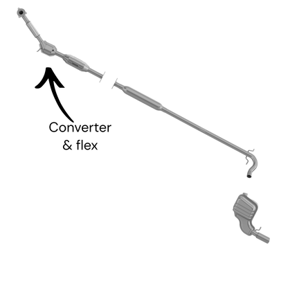 Volvo V70 2.5L Turbo (2003-2004) Catalytic Converter & Flex