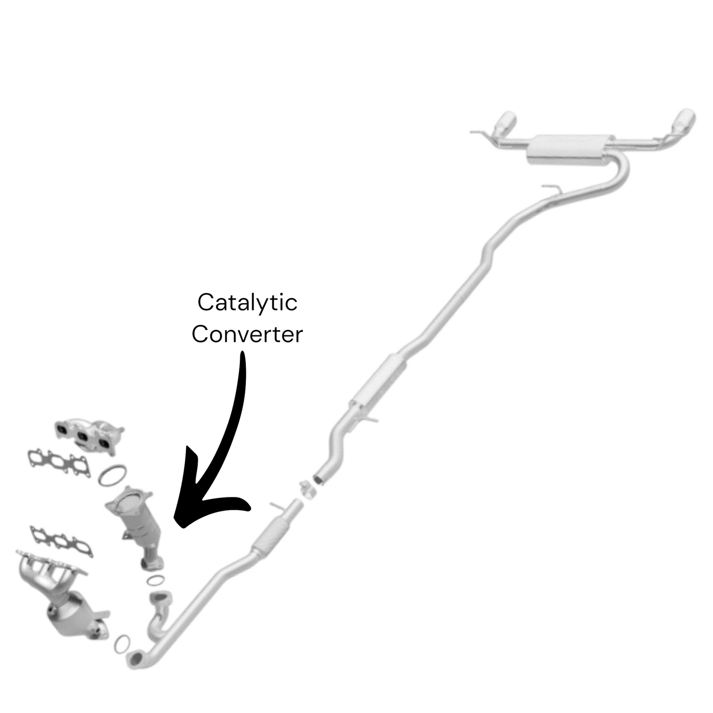 Lincoln MKX 2011-2015 3.7L Rear Catalytic Converter